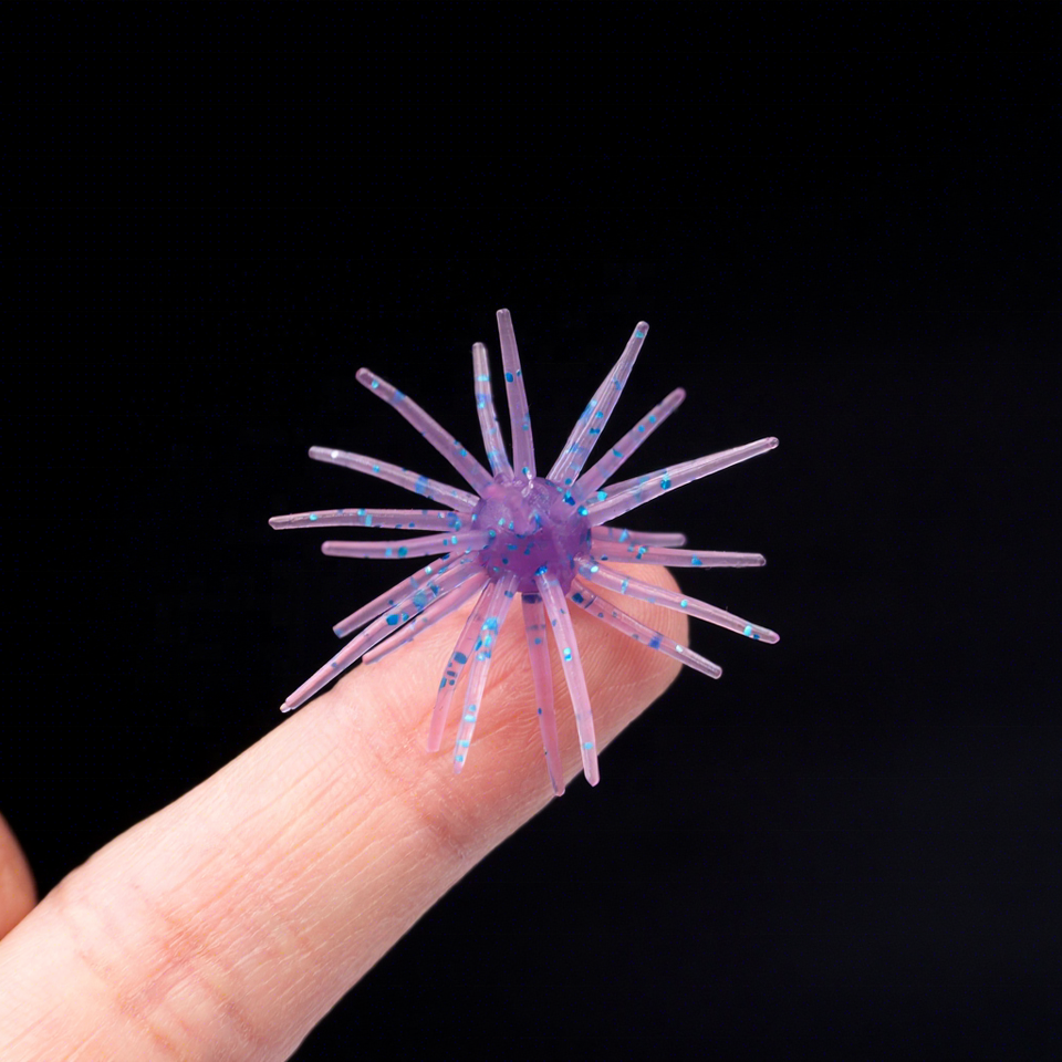 Panfish Png Factory TPE 0.5g 7mm Fishing Lure Sea Urchin Bait Silicone Baits for ...