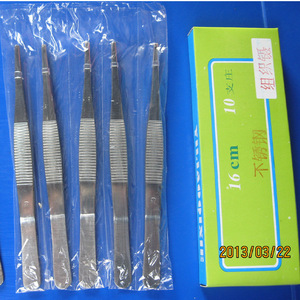 Stainless Steel Forceps With Hooked Tips 14Cm Dressing Tissue Laboratory Dissection Grip Rat Tooth <b>Clamps</b> - Product Image 3