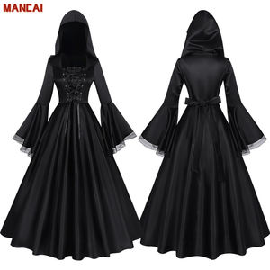 <span class=keywords><strong>Disfraz</strong></span> <span class=keywords><strong>de</strong></span> <span class=keywords><strong>Bruja</strong></span> Gótica <span class=keywords><strong>para</strong></span> Halloween, Vestido Largo Medieval con Capucha Negra, Vestidos <span class=keywords><strong>de</strong></span> Fantasía <span class=keywords><strong>para</strong></span> Mujer, Vestido <span class=keywords><strong>de</strong></span> Gala Renacentista <span class=keywords><strong>para</strong></span> Fiesta - Product Image 1