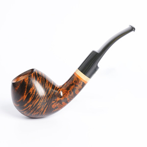 MUXIANG Tobacco Pipe Bent Type Solid Wood Smoking Accessory For Men Gift - Product Image 5