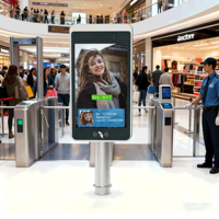 Cámara IP con IA de Venta Caliente, con Lector de Tarjetas y Lector de Códigos QR, Dispositivo de Control de Acceso con Reconocimiento Facial