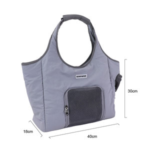 Premium Grey Waterproof <b>Pet</b> <b>Carrier</b>, Lightweight Breathable Travel Bag, Stain-Resistant Stylish Tote for Small <b>Pets</b> - Product Image 3
