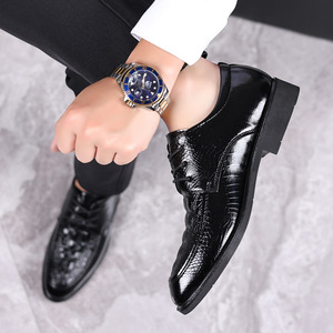 <span class=keywords><strong>Scarpe</strong></span> Eleganti <span class=keywords><strong>da</strong></span> <span class=keywords><strong>Uomo</strong></span> in PU con Lacci, Traspiranti, Stile Britannico, Casual, con Rialzo Interno, per Cerimonie e Matrimoni - Product Image 3