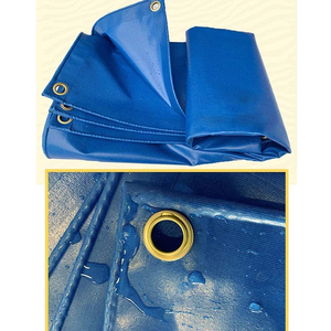 Bâche en PVC imperméable résistante, bleue, douce et facile à plier, avec œillets, 14 tailles - Product Image 4