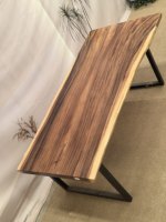 Plateau de table à manger en bois de raintree massif à bords naturels de qualité supérieure pour la maison, l'hôtel, l'entrepôt, l'atelier, la villa, les meubles