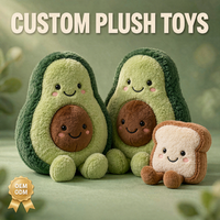 Jouets en peluche avocat personnalisés OEM ODM, oreiller en peluche en forme de fruit grillé, vente en gros, cadeau pour enfants