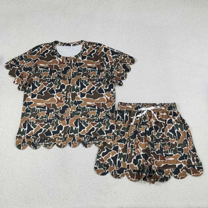 Disponibile <span class=keywords><strong>Abbigliamento</strong></span> Estivo Mimetico da Donna con Bordo Ondulato, Abiti alla Moda all'Ingrosso, Alta Qualità, Boutique, Coordinato <span class=keywords><strong>Mamma</strong></span> e Figlia, Prezzo di Fabbrica, <span class=keywords><strong>Abbigliamento</strong></span> Hunt - Product Image 3