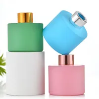 100ml 200ml Rond Givré Reed Diffuseur Bouteille En Verre Aroma Diffuseur Bouteille