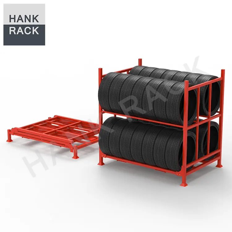 Shanghai Ningbo Manufacturer Transport Container Pallet Warehouse Storage Double Tier Tyre Pallet Tire Rack Pallet