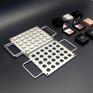 Формы для прессования косметики из железа, инструмент для прессования теней для век, форма для прессования пудры для теней для век своими руками с 30 ячейками - Product Image 1