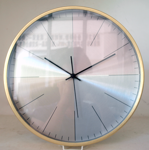 Decorative Quartz Metal Frame Gold Wall <b>Clock</b> with Custom Printing Face - Product Image 1