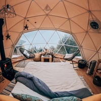 Tente Dôme Géodésique en Verre Igloo de Luxe Étanche Sur Mesure 2024 pour Glamping en Station Balnéaire