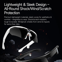 Lunettes Intelligentes de Traduction IA W640 Anti-tremblement avec Caméra 8MP, Enregistrement Vidéo, Lunettes de Soleil Sportives pour Cyclisme, Commande Vocale, Étanche
