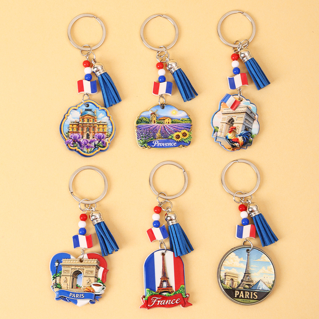 Custom-designed Reusable Resin Keychains with Letterpress Printing Cute Unique Designs FL Brand Irregular Shape