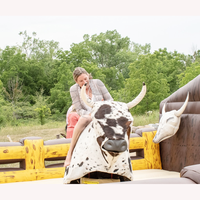 Taureau gonflable pour manège de fête foraine, machine à taureau électrique, taureau de rodéo avec panneau de commande pour enfants