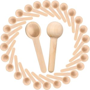 Cuillère doseuse écologique en bois et bambou à manche court, différentes capacités pour poudre de protéines, café, masque en poudre - Product Image 1