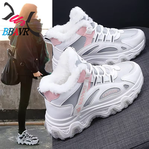 Zapatillas Deportivas de Mujer con Plataforma Alta y Forro de Felpa, Modernas, Casuales, para Caminar y Correr, Otoño, Cálidas, de Algodón, para Estudiantes y Damas, 2025 - Product Image 2