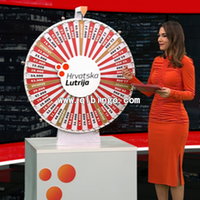 Grande roue de la fortune électronique en acrylique avec base, roulette électronique chanceuse pour jeux interactifs avec des personnes réelles