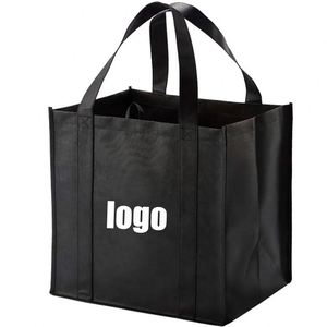 Sacs de shopping réutilisables personnalisés avec logo, écologiques, multicolores, résistants, avec poignées, en tissu non tissé - Product Image 1
