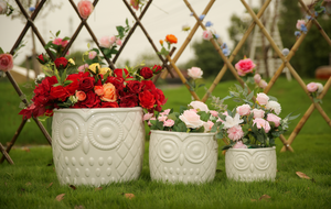 Pot de fleurs créatif en forme de hibou antique, décoration de table, ornement - Product Image 4