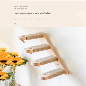 Ventes d'usine Marque MC MC-45 Étagère d'escalade <span class=keywords><strong>pour</strong></span> <span class=keywords><strong>chat</strong></span> moderne et écologique à 4 niveaux, escalier mural réversible en bois <span class=keywords><strong>pour</strong></span> <span class=keywords><strong>chat</strong></span> - Product Image 3