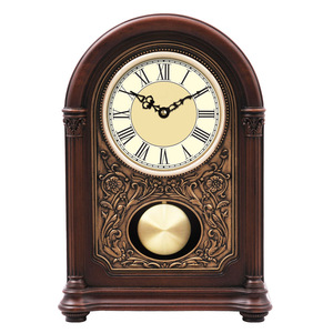 Solid Wood Table Clock Dome Shape Japanese Movement Silent Living Room Decor Antique Style T1036 - Product Image 5