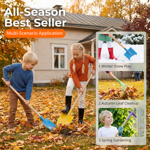 One99 OEM ODM Ensemble d'outils de jardinage pour enfants avec manche en bois, pelle, bêche et houe en métal, outils de jardinage pour enfants pour la vente au détail - Product Image 4