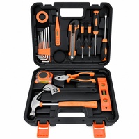 Ensemble d'outils à main pour la maison, 21 pièces, en acier au carbone, kit de réparation avec boîte à outils pour la réparation à domicile, la mécanique, l'atelier, l'entretien