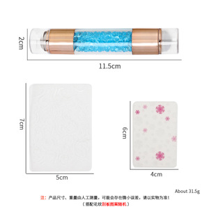Tampons pour ongles en <span class=keywords><strong>Silicone</strong></span> <span class=keywords><strong>transparent</strong></span>, ensemble de 3 pièces, grattoir en plastique, vernis, manucure, plaques d'estampage - Product Image 4