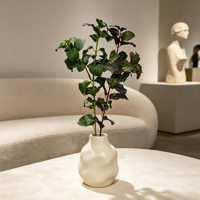 Branche de menthe artificielle à tige unique de 25 pouces, feuillage décoratif, fausses tiges d'herbes pour ornement de table