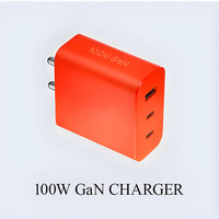 TKT 3 en 1 100W GaN chargeur intelligent personnalisable multi-ports chargeur rapide PD ABS bureau 100W puissance de sortie chargeur rapide de téléphone américain