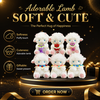 Coussin en peluche mouton blanc mignon, poupée douce rembourrée en coton PP, cadeau d'anniversaire unisexe, jouet de 11CM-30CM pour tous les âges