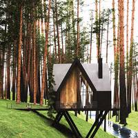 Studio de jardin à cadre en acier de calibre léger Maison préfabriquée Hôtel de villégiature Cabines préfabriquées pour Airbnb
