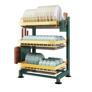 Égouttoir à vaisselle Najia grande taille, séchage rapide, organisateur multifonctionnel pour bols, assiettes, baguettes, design carré - Product Image 3