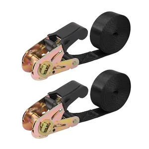 Forcentra bền nylon dây đeo màu đen 1 inch Ratchet dây đeo 25mm xe gắn máy hàng hóa vành đai Tie xuống