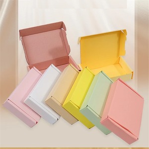 Boîtes d'emballage en carton ondulé kraft écologiques pour vêtements, bijoux, pliables à plat, boîte d'expédition postale, taille personnalisée - Product Image 2