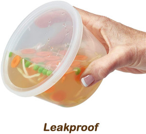 Support Custom Design Plastic Disposable Food Packing Round Container