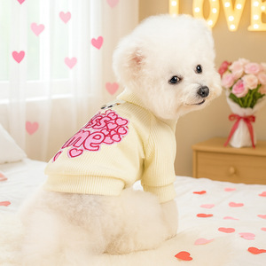 Nouveaux vêtements d'automne/hiver pour petits chiens, chiots et chats - chemises roses à col rond, chaudes, confortables et mignonnes. - Product Image 3
