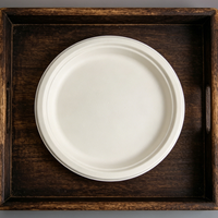 Assiettes rondes en canne à sucre de 10,2 pouces, zéro déchet, compostables, sans bois, fabriquées à partir de bagasse, parfaites pour les consommateurs soucieux de l'environnement