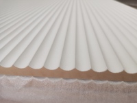 Panneaux muraux texturés 3D, peints d'une couche de peinture blanche, en MDF flexible