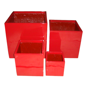 Ensemble de pots de fleurs de jardin en fibre de verre, design moderne, durable, décoration extérieure, fabrication vietnamienne, toutes saisons, 4 à 7 pièces, Chau Viet - Product Image 2