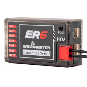 RadioMaster ER6 ELRS 2.4GHz PWM Receiver for RC Models with Low Latency and Long Range - Product Image 3