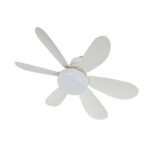 Ventilateur de plafond LED moderne avec télécommande intelligente, <span class=keywords><strong>prix</strong></span> de gros, 16,5 pouces, douille E27, 6 pales, 3 vitesses, noir et blanc, DIY - Product Image 2