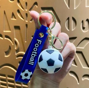 Cartoon <b>Ball</b> Keychain PVC Backpack Pendant with Alloy Metal for Volleyball Tennis Rugby Football Basketball Keyrings - Product Image 6