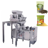 Machine d'emballage alimentaire automatique à 4 têtes linéaires pour le pesage, le remplissage, l'emballage et l'étiquetage de poudres, pour noix, grains de café, thé, télécommande