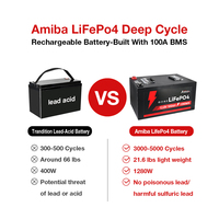 Batterie solaire au lithium 24V 12V 100Ah 200Ah 300Ah 400Ah à décharge profonde, batterie au lithium-fer LifePo4, stock UE Pologne Roumanie