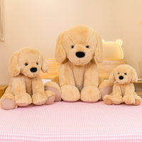 Boneka Anjing Golden Retriever & Labrador Lucu dari Produsen, Mainan Plush Bersulam Super Lembut dengan Isian PP, Hadiah Hewan Boneka Isi Dakron
