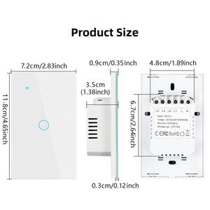 2025 nuevo Interruptor táctil inteligente Tuya con pantalla OLED <span class=keywords><strong>Android</strong></span> funciona con batería WiFi + <span class=keywords><strong>Bluetooth</strong></span> Diseño de barra de modo Dual - Product Image 3