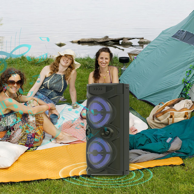ZQS8207 Professional Bluetooth Speaker 8inch Hign Power Subwoofer Karaoke Speakers with Microphone Sound Box Speaker