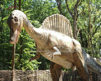 Produits de décoration de parc à dinosaures, dinosaure animé réaliste grandeur nature, modèle de dinosaure animatronique, spinosaure